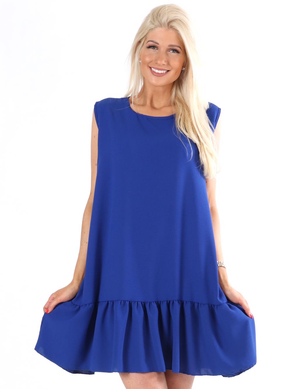 Manola - Klänning i lös passform med volang